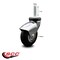 Service Caster 3 Inch Bright Chrome Hooded Neoprene Rubber 12mm Threaded Stem Caster SCC SCC-TS03S310-NPRB-BC-M1215 - alternate 1
